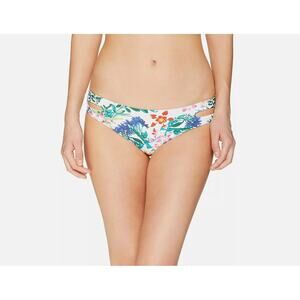 Roxy Junior's Solid Softly Love Reversible Bikini Bottom, Bright White Floral S